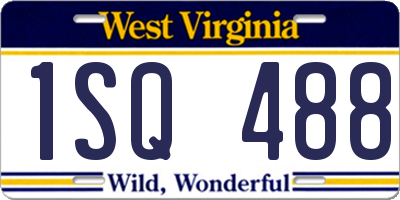 WV license plate 1SQ488