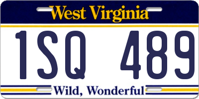 WV license plate 1SQ489
