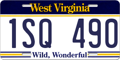 WV license plate 1SQ490