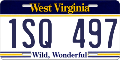 WV license plate 1SQ497