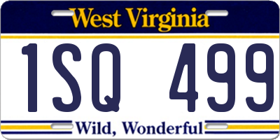 WV license plate 1SQ499