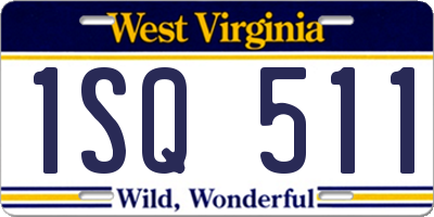 WV license plate 1SQ511