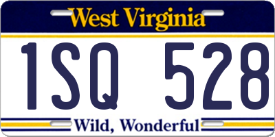 WV license plate 1SQ528