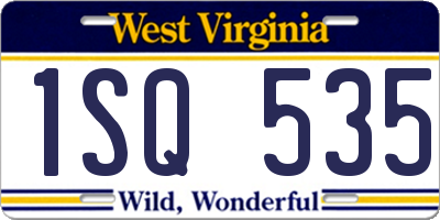 WV license plate 1SQ535