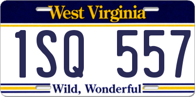WV license plate 1SQ557