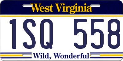 WV license plate 1SQ558