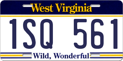 WV license plate 1SQ561