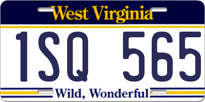 WV license plate 1SQ565