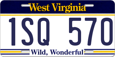 WV license plate 1SQ570