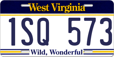 WV license plate 1SQ573