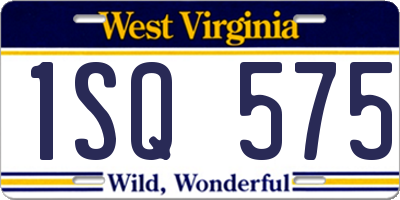 WV license plate 1SQ575