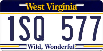 WV license plate 1SQ577