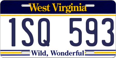 WV license plate 1SQ593