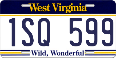 WV license plate 1SQ599