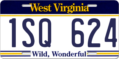 WV license plate 1SQ624