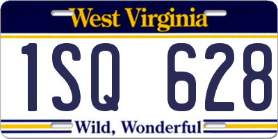 WV license plate 1SQ628