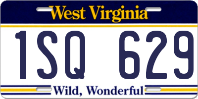 WV license plate 1SQ629