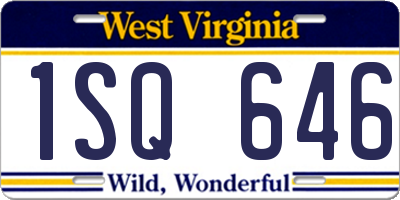 WV license plate 1SQ646