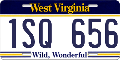 WV license plate 1SQ656