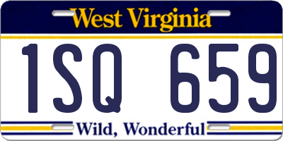 WV license plate 1SQ659