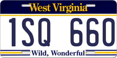 WV license plate 1SQ660