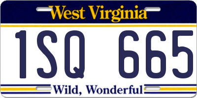 WV license plate 1SQ665