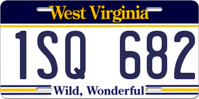 WV license plate 1SQ682