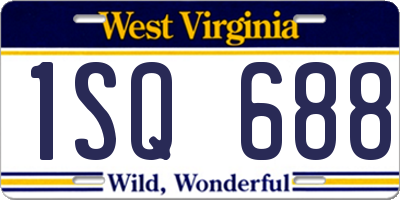 WV license plate 1SQ688