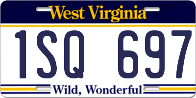 WV license plate 1SQ697