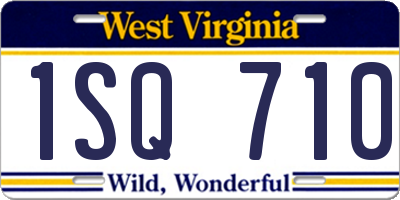 WV license plate 1SQ710