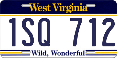 WV license plate 1SQ712