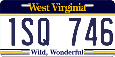 WV license plate 1SQ746