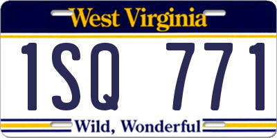 WV license plate 1SQ771