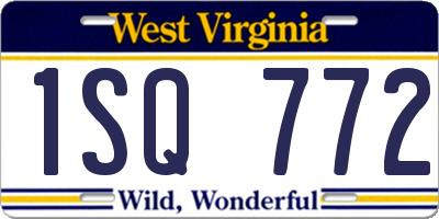 WV license plate 1SQ772