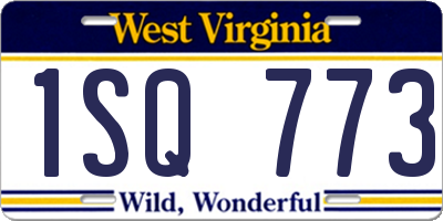 WV license plate 1SQ773