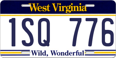 WV license plate 1SQ776