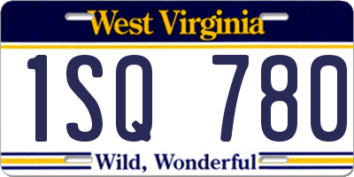WV license plate 1SQ780