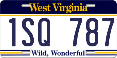 WV license plate 1SQ787