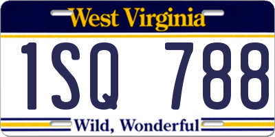 WV license plate 1SQ788