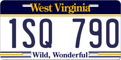 WV license plate 1SQ790