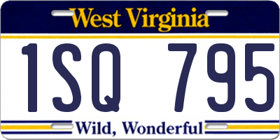 WV license plate 1SQ795