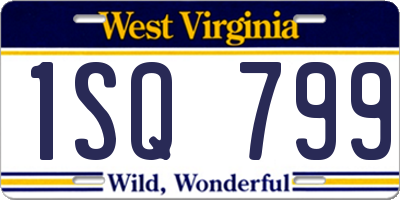 WV license plate 1SQ799