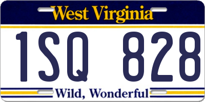 WV license plate 1SQ828