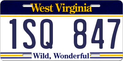 WV license plate 1SQ847