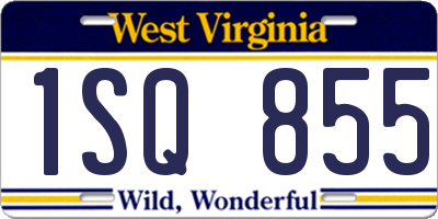 WV license plate 1SQ855