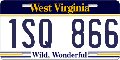 WV license plate 1SQ866