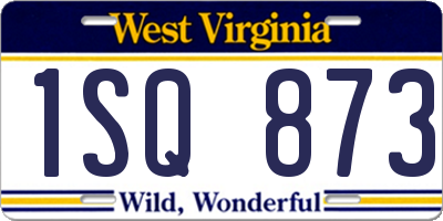WV license plate 1SQ873