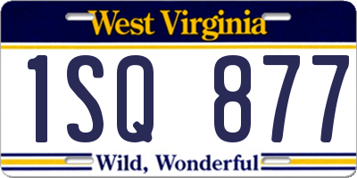 WV license plate 1SQ877