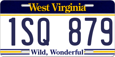 WV license plate 1SQ879