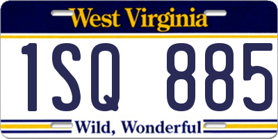 WV license plate 1SQ885